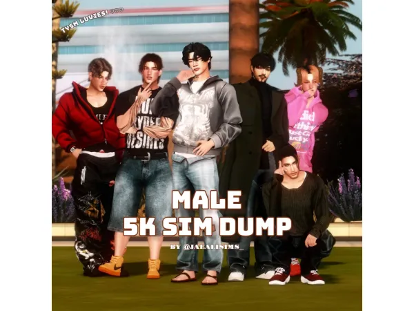 Maxis Match 5K male sim dump by Jaealisims - The Sims 4 Custom Content