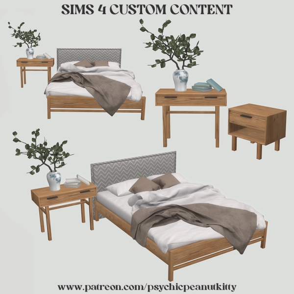 Mix Bedroom by psychicpeanutkitty - The Sims 4 Custom Content