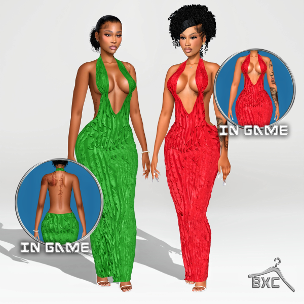 Alpha IVY TEXTURED DRESS by simsfinds - The Sims 4 Custom Content