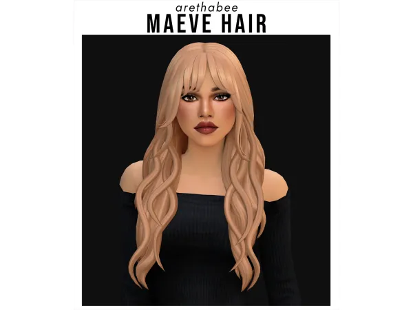Maxis Match maeve hair by arethabee - The Sims 4 Custom Content