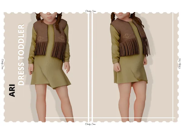Alpha Ari Dress Toddler - The Sims 4 Custom Content