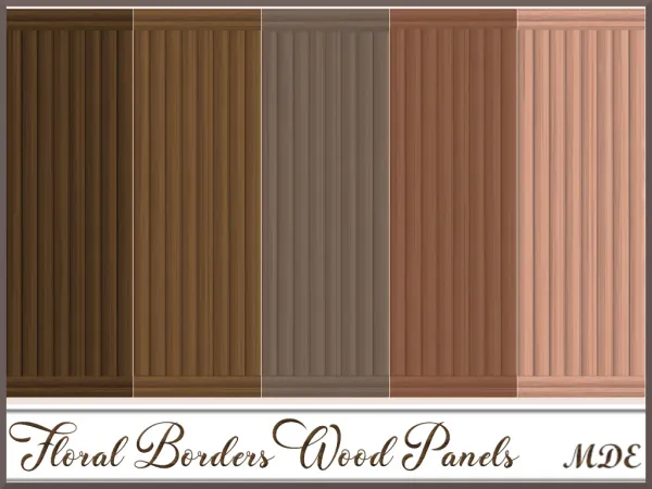 Maxis Match Floral Borders Wood Panels by _MDE_ - The Sims 4 Custom Content