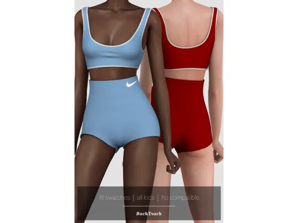 Alpha Sports Short Top High Rise Sports Shorts - The Sims 4 Custom Content
