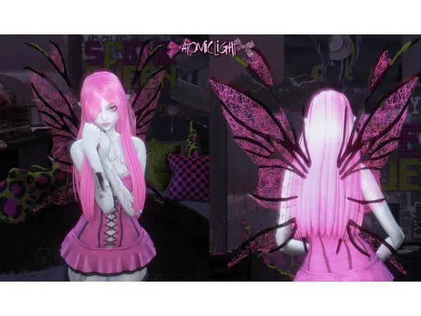 Mix Dark fairy wings by Atomiclight - The Sims 4 Custom Content