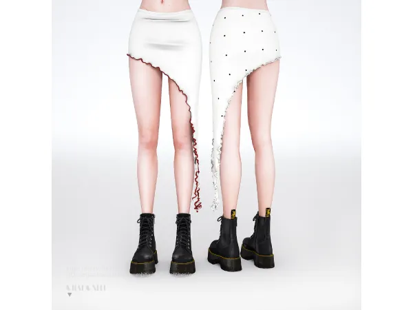 Alpha Edge Theory Mini Skirt by charonlee - The Sims 4 Custom Content