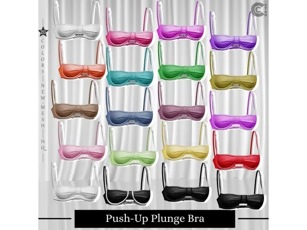 Alpha Push Up Plunge Bra cool_content_star - The Sims 4 Custom Content