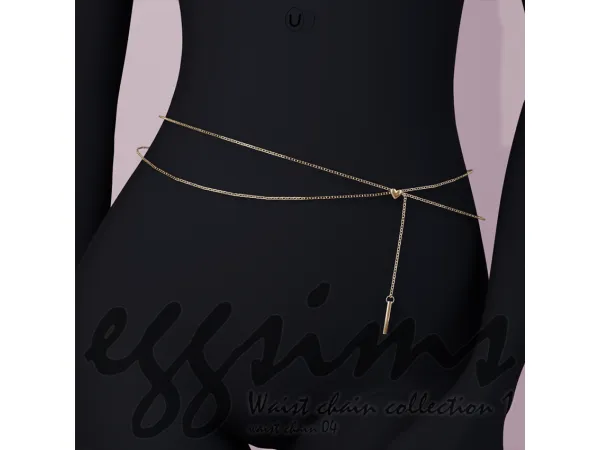 Alpha [EGGSIMS] waist chain 04 - The Sims 4 Custom Content