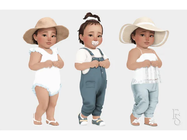 Maxis Match Coastal Infant Lookbook by Coastal Infant Lookbook - The Sims 4 Custom Content