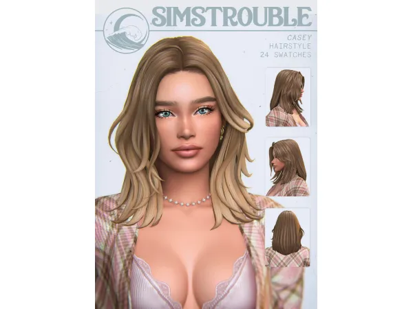 Maxis Match Casey Hairstyle (Unisex) by simstrouble - The Sims 4 Custom Content