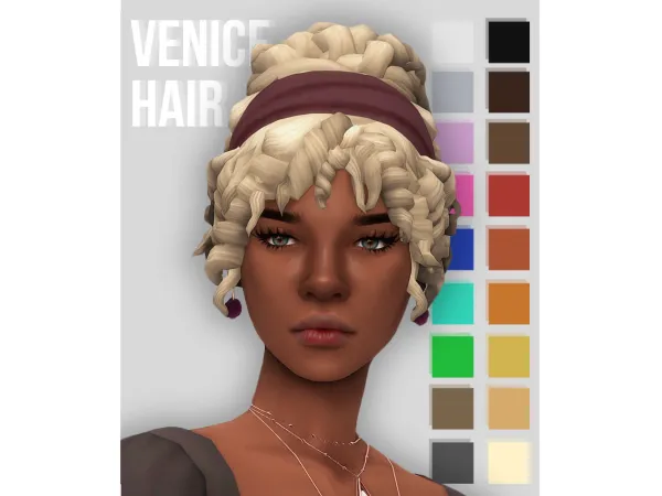 Maxis Match okruee venice hair - The Sims 4 Custom Content