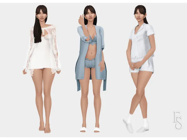 Mix Sleepwear Lookbook by farfallasims - The Sims 4 Custom Content