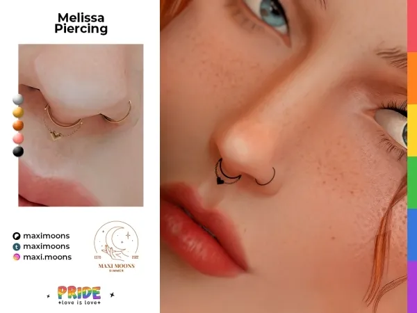 Alpha Melissa Piercing - The Sims 4 Custom Content