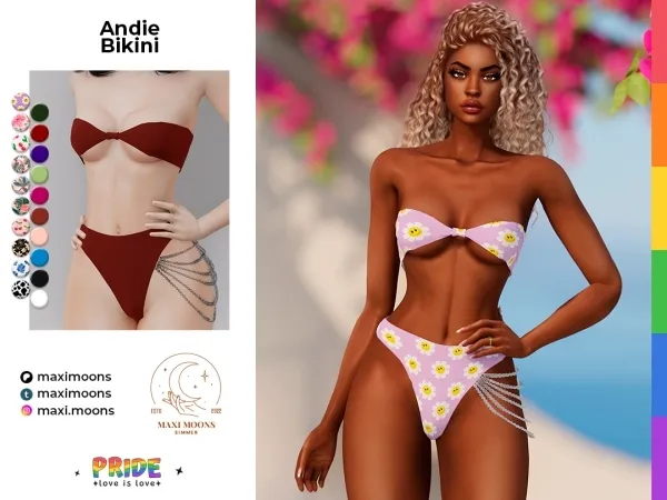 Alpha Andie Bikini - The Sims 4 Custom Content