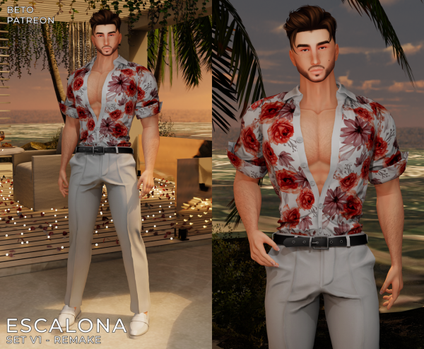 Alpha Escalona SET (V1) by simsfinds - The Sims 4 Custom Content