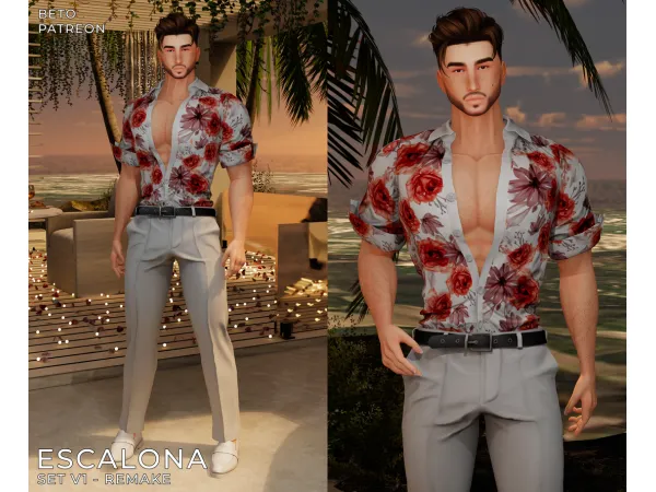 Alpha Escalona SET (V1) by Beto - The Sims 4 Custom Content