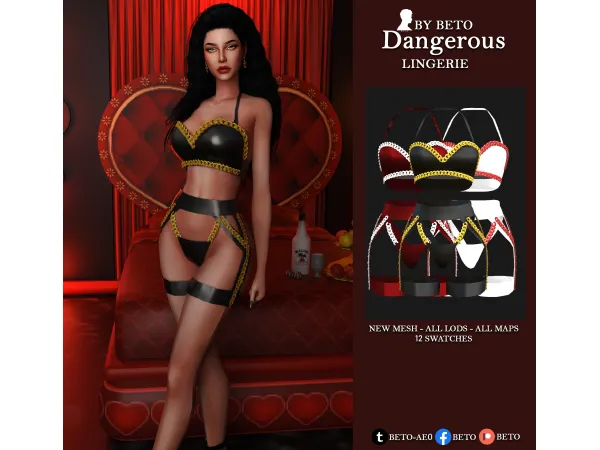 Alpha Dangerous (Lingerie) by Beto - The Sims 4 Custom Content