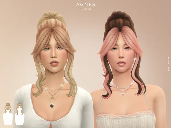 Maxis Match [EnriqueS4] Agnes Hairstyle - The Sims 4 Custom Content