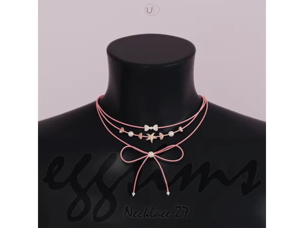 Alpha necklace 27 by eggu_sims - The Sims 4 Custom Content
