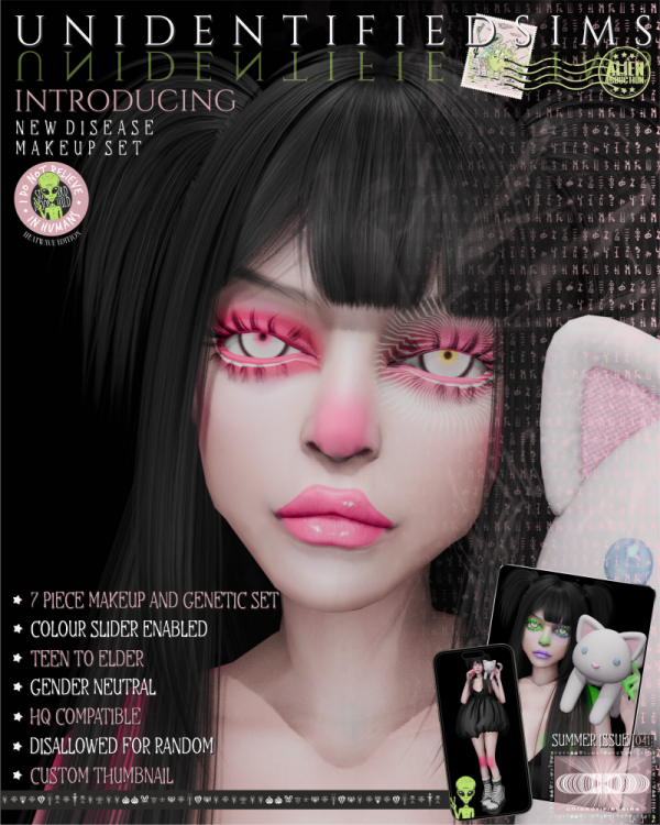 Mix New Disease Makeup and Genetics Set by unidentifiedsims - The Sims 4 Custom Content