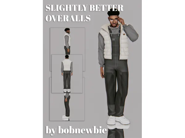 Maxis Match slightly better overalls by bobnewbie - The Sims 4 Custom Content