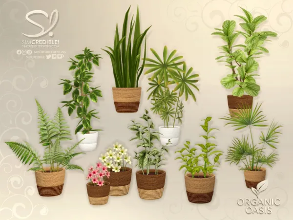 Alpha Organic Oasis Hotel Suite Plants - The Sims 4 Custom Content