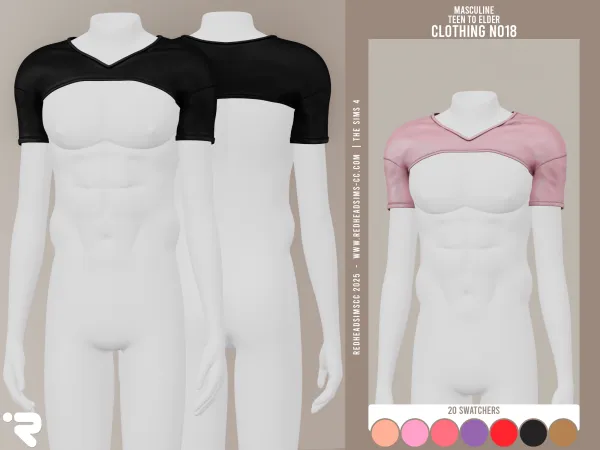 Alpha AM CLOTHING N018 by redheadsims - The Sims 4 custom content