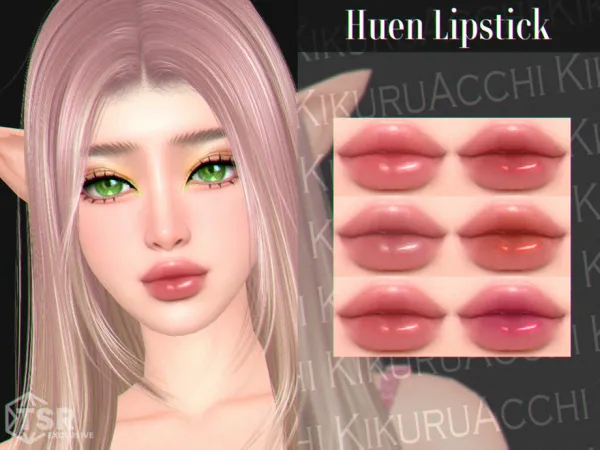 Maxis Match Huen Lipstick by Kikuruacchi - The Sims 4 Custom Content