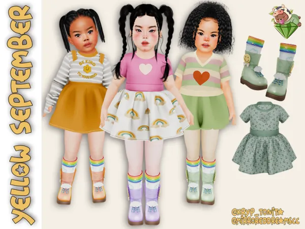 Maxis Match Yellow September - The Sims 4 Custom Content