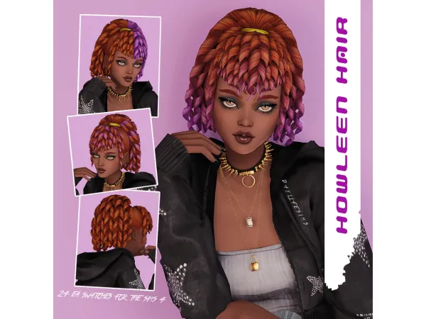 Maxis Match HOWLEEN HAIR by daylifesims - The Sims 4 Custom Content
