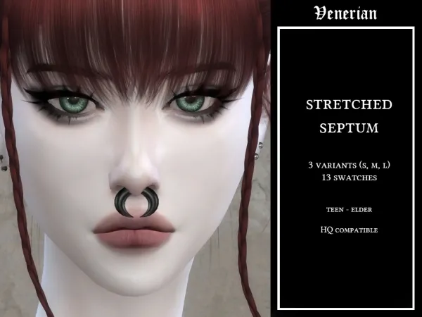 Mix Stretched Septum (3 sizes) - The Sims 4 Custom Content