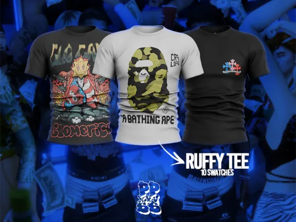 Alpha POPPIN Ruffy Tee (Standard Version) - The Sims 4 Custom Content