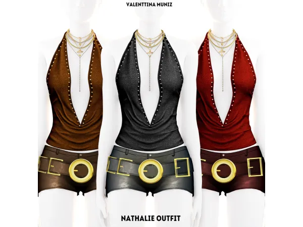 Mix Nathalie Outfit Custom Content Skirt Y2k ts4cc vinatage - The Sims 4 Custom Content