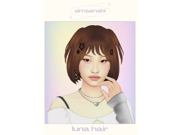 Maxis Match luna hair by simsenshi - The Sims 4 Custom Content