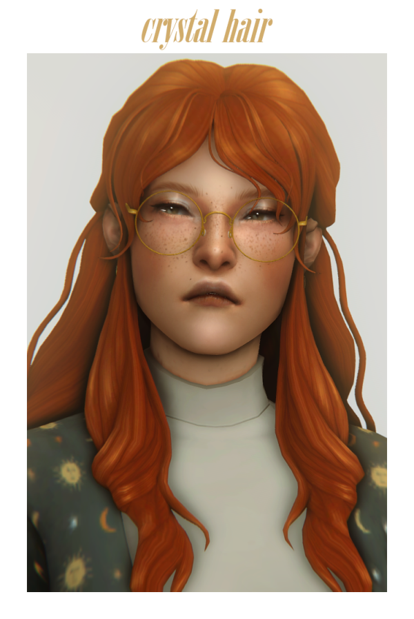 Maxis Match crystal hair by simsfinds - The Sims 4 Custom Content