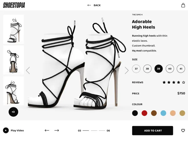 Alpha Adorable High Heels by shoestopia - The Sims 4 custom content