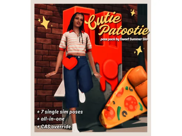 Cutie Patootie Pose Pack [+CAS version] by SweetSummerSim