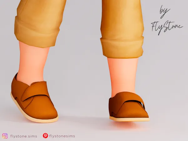 Maxis Match Toddler Leather Sneakers by FlyStone - The Sims 4 Custom Content