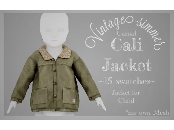 Alpha Cari Jacket simmer by Vintage - The Sims 4 Custom Content