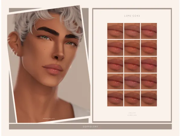 Alpha GPME GOLD Lips CC43 by goppolsme - The Sims 4 Custom Content