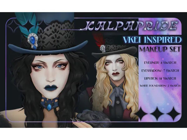 Maxis Match [KalpaPride]Vkei Inspired Makeup Set - The Sims 4 Custom Content
