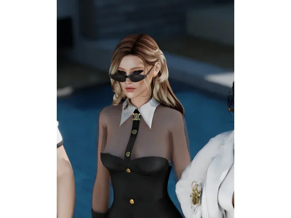 Alpha CELINE SET GLASSES by Mably - The Sims 4 Custom Content