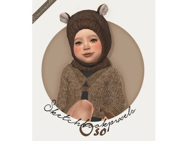 Alpha Sketchbookpixels Oso 3T4 by simiracle - The Sims 4 Custom Content