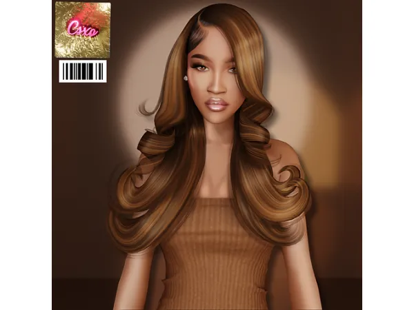 Alpha Leah Hair by cecesimsxo - The Sims 4 Custom Content