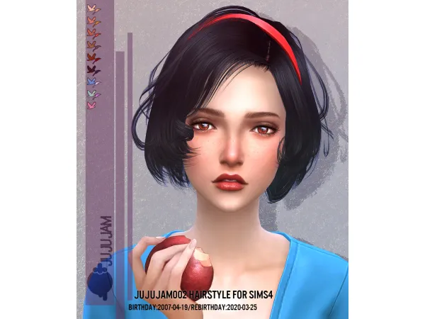 Alpha Jujujam002 Hair - The Sims 4 Custom Content