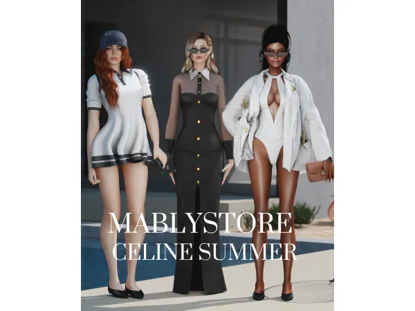 Alpha CELINE SET by Mably - The Sims 4 Custom Content