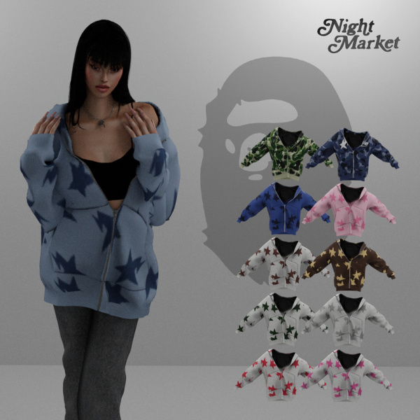 Alpha BAPESTA BAGGY JEANS by simsfinds - The Sims 4 Custom Content