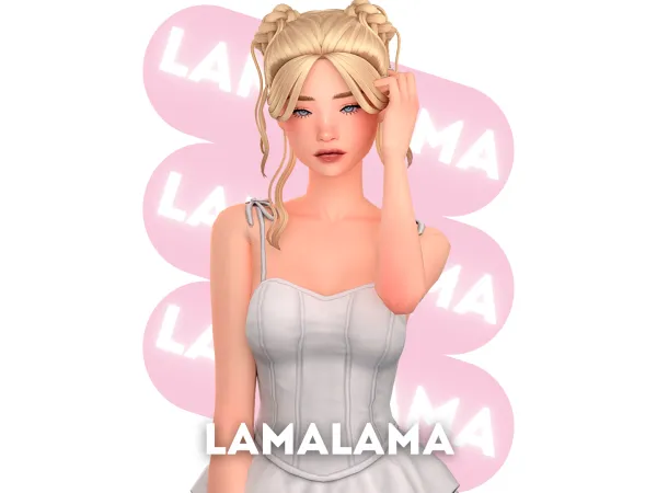 Maxis Match Hair Agatha by lamalamalove - The Sims 4 Custom Content