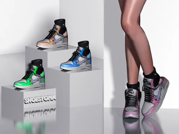 Alpha Pinky Sneakers - The Sims 4 Custom Content