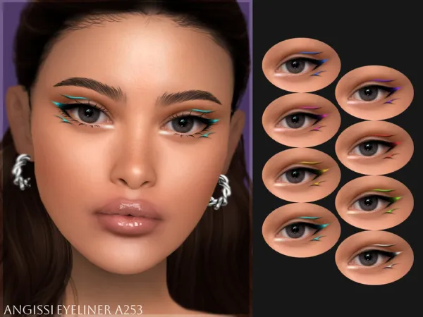 Mix Eyeliner A253 by ANGISSI - The Sims 4 Custom Content