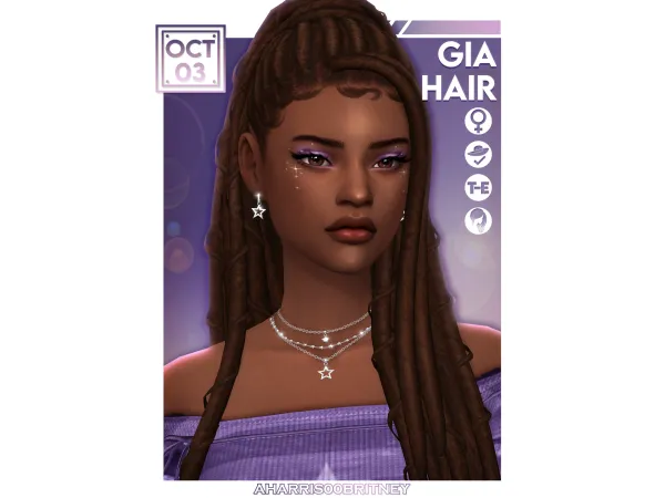 Maxis Match Gia Hair by aharris00britney - The Sims 4 Custom Content